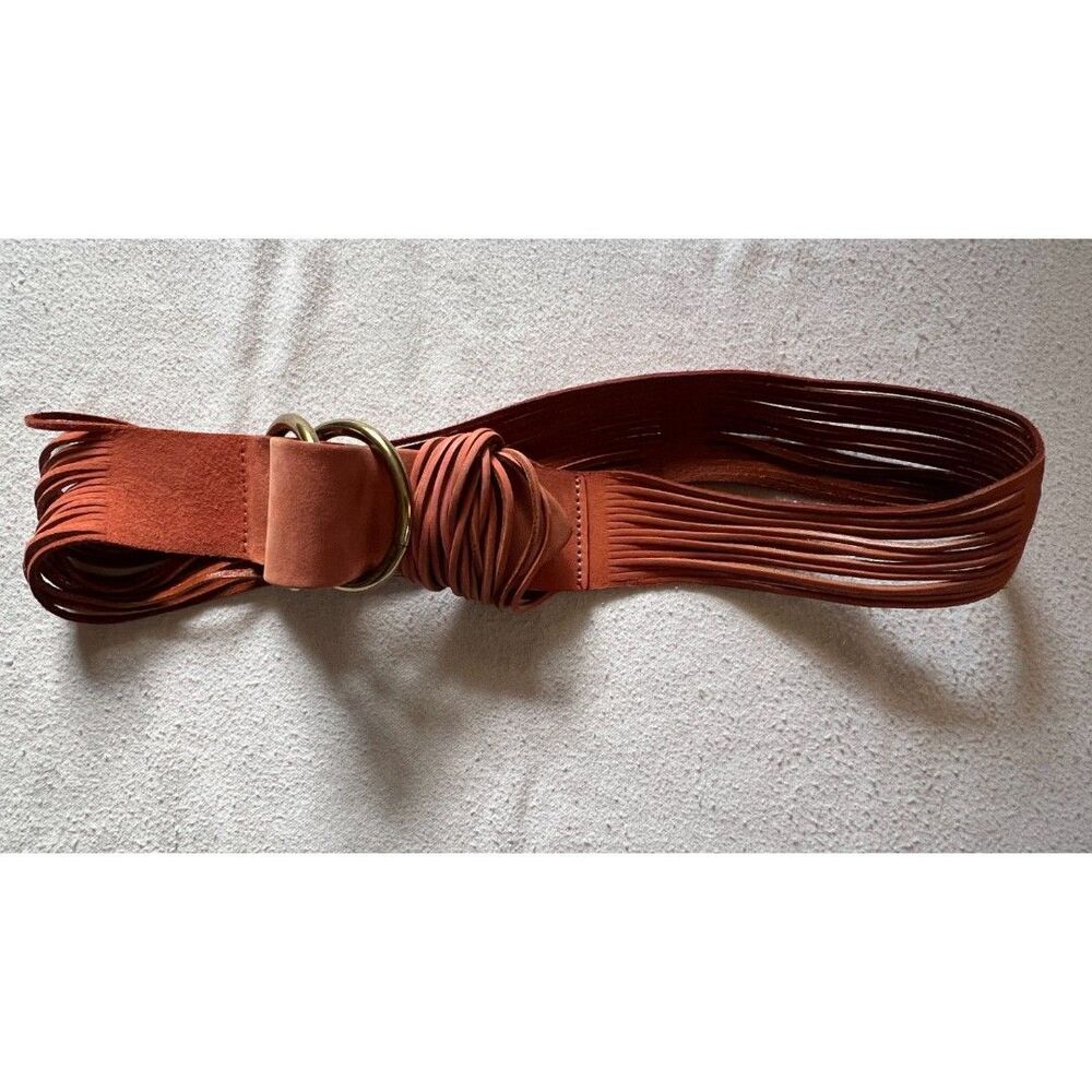 Anthropologie Tonya Double O-Ring Leather Belt Size XS/S